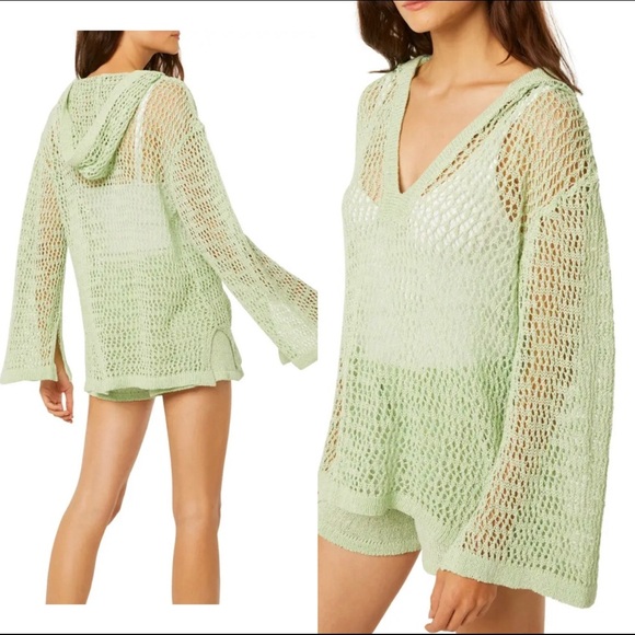 NWT Misa Los Angeles Nami Open Stitch 100% Cotton Hooded Sweater Size: XL - Picture 3 of 10